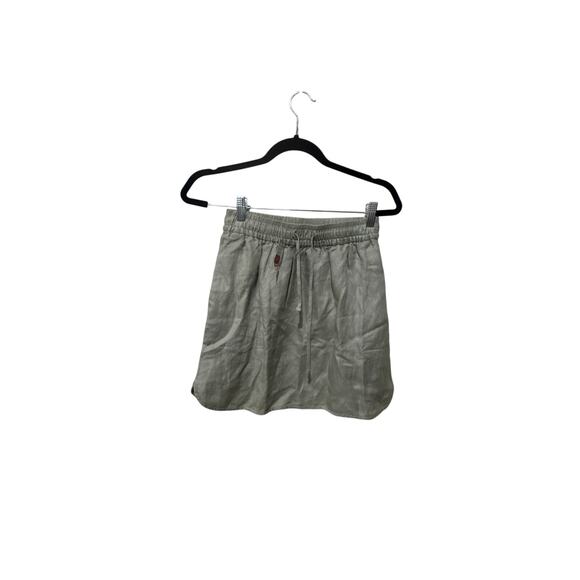 Madewell Linen-Blend Curved-Hem Mini Skirt Size XS New with Tags - Picture 5 of 6